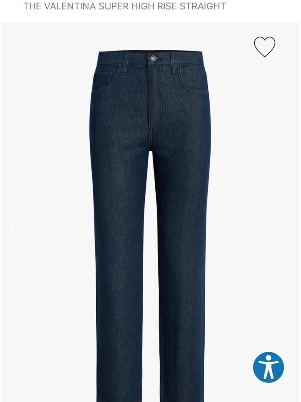 Favorite Daughter The Valentina High Rise Straight Jeans - Pepper/dark denim NWT